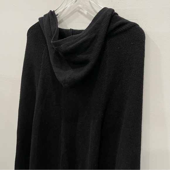 Remain Extrasoft Wool Snap Button Front Knit Ponco Sweater Hooded Black M - Picture 8 of 8